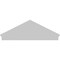 Ekena Millwork Peaked Cap 4 Spoke Architectural PVC Combination Pediment, 62"W x 22-3/8"H x 2-3/4"P (Pitch 6/12) PEDPC062X225PKC04 - alternate 6
